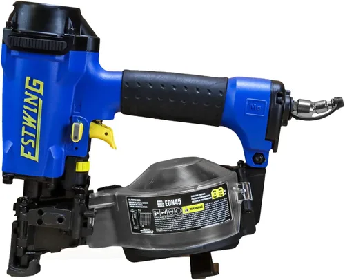 Vista 3 de Estwing ECN45 Clavadora neumática de 15 grados 1-3/4 "bobina para techos con 1/4" NPT accesorio giratorio industrial y bolsa
