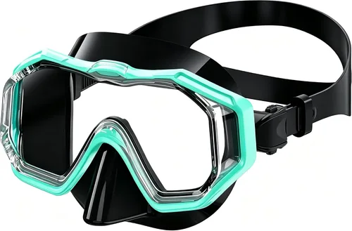 Vista 21 de Kids Swim Goggles 4‑16, 3‑Window Shatter‑Resistant Anti‑Fog, 180‑Degree Panoramic View with Nose Cover