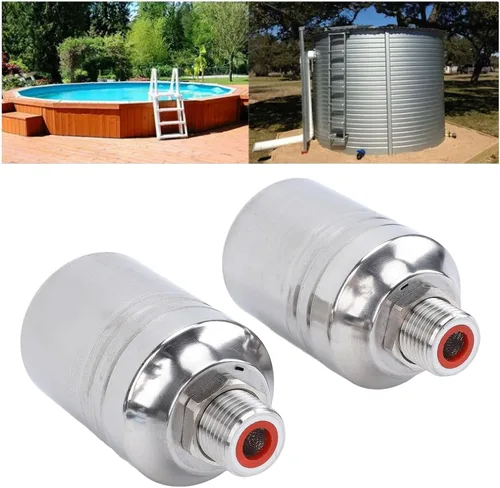 Vista 3 de Water Level Control Stainless Steel Float Valve Reliable Automatic Water Level Controller for Garden and, 304 Stainless Steel, 9.5 X 2cm, 2 Pack