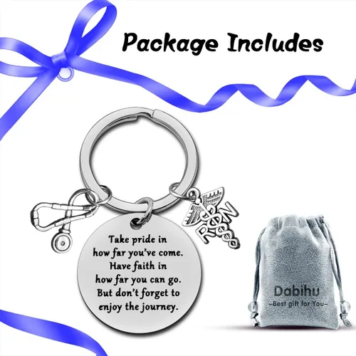 Vista 7 de Regalos de enfermera registrada, regalos de graduación de enfermería, llavero de enfermera RN para mujeres y hombres, regalos inspiradores