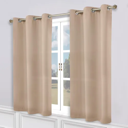 Vista 80 de Superior Cortinas Opacas, Oscurecimiento de Habitación, Dormitorio, Cortinas, Cocina, Acentos de Ventana de Sala de Estar, Bloqueo Solar, Térmico