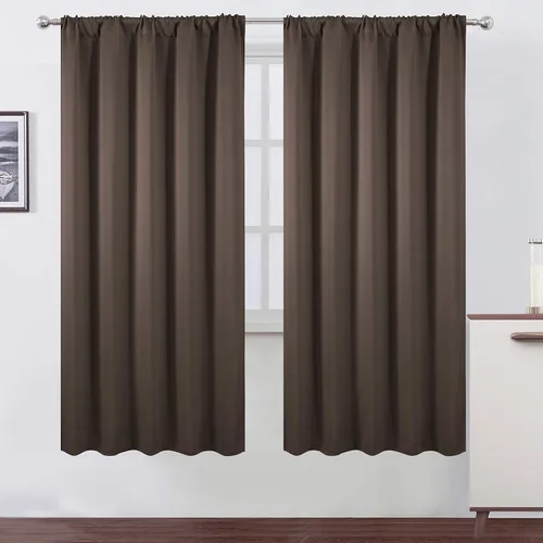 Vista 142 de LEMOMO Cortinas opacas de 42 x 54 pulgadas, juego de 2 paneles de cortinas con aislamiento térmico para oscurecer la habitación