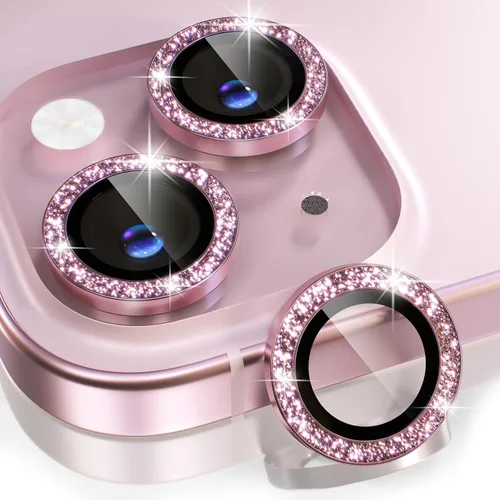 Vista 22 de Choiche Compatible para iPhone 15/iPhone 15 Plus Protector de Lente de Cámara Brillante, Vidrio Templado 9H Cubierta de Cámara Protector de Pantalla