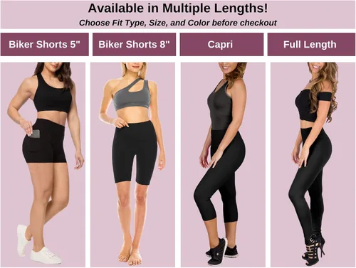 Vista 5 de SATINA - Leggings para mujer de cintura alta para mujer- Leggings capri y de largo completo para mujer