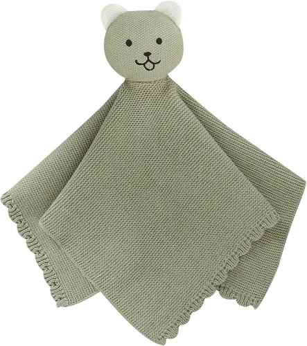 Vista 11 de LAWKUL Manta de seguridad suave para recién nacidos, niños y niñas, de punto para acurrucarse, cómoda, color camel, 16 x 16 pulgadas