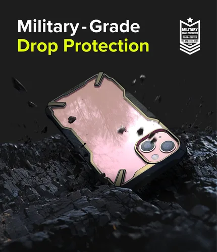 Vista 5 de Ringke Fusion-X - Funda compatible con iPhone 13, parte trasera dura transparente, resistente, a prueba de golpes, avanzada funda protectora