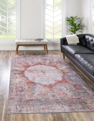 Vista 23 de Unique Loom Yara Collection - Alfombra Nayer (2' x 3' 1" Rectángulo, Gris Marfil)