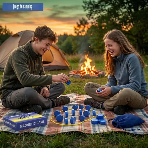 Vista 4 de Juego de ajedrez magnético con cuerda para rellenar cestas de Pascua, juegos familiares, juegos divertidos de estrategia para familia y fiestas