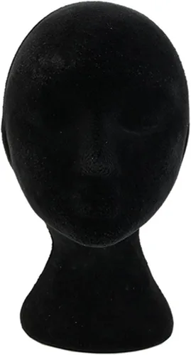 Vista 2 de Cabeza de maniquí de espuma para exhibición, soporte para peluca 21.1 in Profesional Ligero Durable Cabeza Femenina Modelo Para Salón Tienda DIY