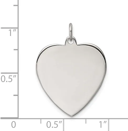 Vista 3 de Colgante de plata de ley 925 chapado en oro con corazón pulido frontal satinado para mujer