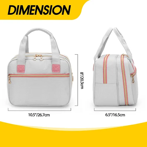 Vista 6 de Damero Bolsa para extractor de leche compatible con el extractor de leche eléctrico Medela, bolsa de transporte para extractor de leche