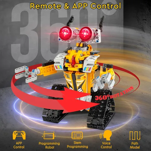 Vista 4 de Sillbird Robot Kit de construcción con control remoto para niños de 8 a 13 años STEM Gifts, Coding Toys, Buildable Robotic set, Engineering