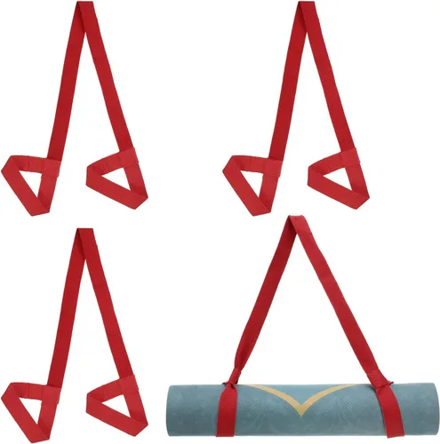Vista 7 de PATIKIL Correa de esterilla de yoga, correas ajustables para esterilla de yoga, correas de transporte de algodón antideslizante soporte