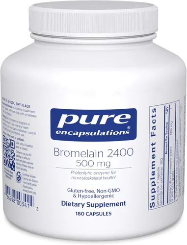 Vista 8 de Pure Encapsulations Bromelina 2400 500 mg - para apoyo digestivo y salud musculoesquelética - Apoya las articulaciones y la recuperación muscular*