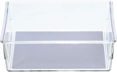 Vista 4 de Glad Organizador de cajones, 6 x 6 pulgadas, bandeja de almacenamiento de plástico transparente resistente para cajones de basura, utensilios