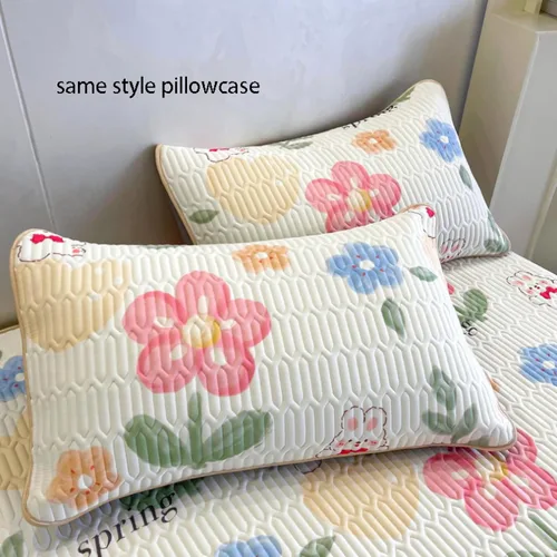 Vista 7 de FCLDESHOP Comfort Hotel - Sábana bajera ajustable con bolsillo profundo con estampado de látex de verano, para dormitorio de niños y niñas, Flor
