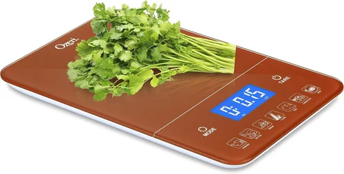 Vista 4 de Ozeri Touch III - Báscula digital de cocina con contador de calorías, 22 libras (22.0 lbs), ocre quemado