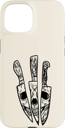 Vista 6 de Skull Reflected on Kitchen Knives Retro Chefs Cooks Gift Case for iPhone 17