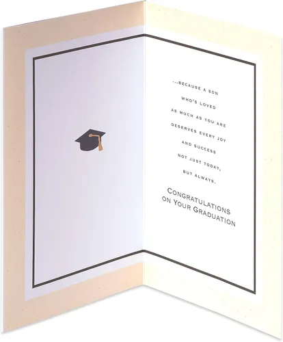 Vista 2 de American Greetings Tarjeta de graduación para hijo (merece toda alegría y éxito)