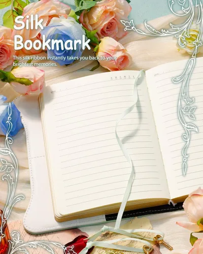Vista 5 de Hoci Poci Agenda con candado y llaves para niñas, ideas de regalo para niñas, diario de 360 páginas con bordes dorados para mujeres, cuaderno