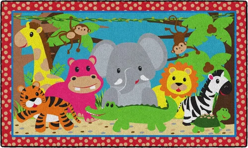 Vista 12 de Flagship Carpets Alfombra antideslizante para niños y bebés para aprendizaje en casa o aula, sala de juegos o dormitorio de niños, 2 x 3 pies