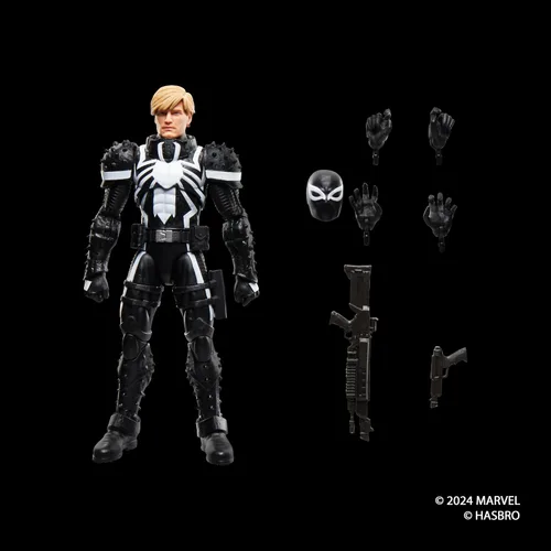 Vista 9 de Serie Marvel Legends Agente Venom (Flash Thompson), Figura de acción coleccionable de cómics retro a escala de 6 pulgadas