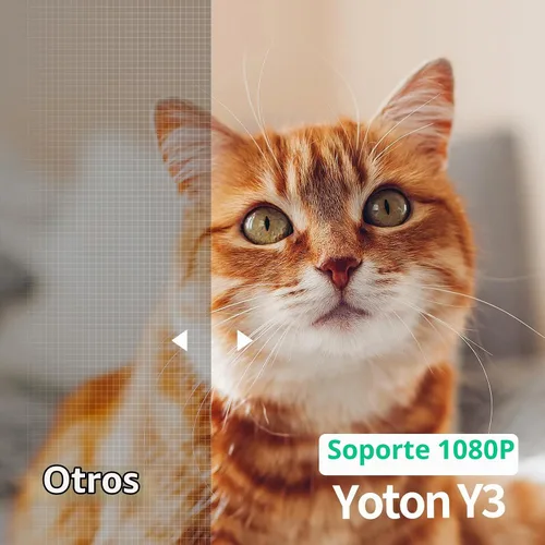 Vista 5 de Yoton Mini proyector Y3, ultracompacto 11.18 oz, soporte de 360°, Keystone Y3-amarillo