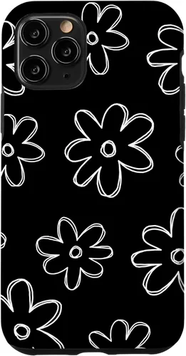 Vista 13 de Funda para iPhone 12 Mini con diseño de flores silvestres en blanco y negro