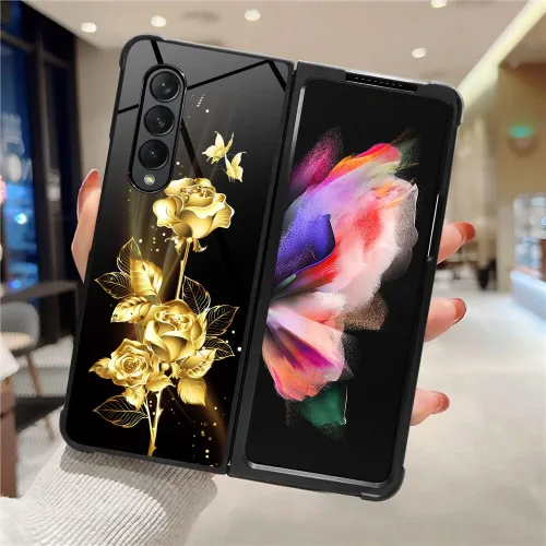 Vista 4 de DAIZAG Funda compatible con Samsung Galaxy Z Fold 3 5G, protección completa, a prueba de golpes, antiarañazos, funda de poliuretano termoplástico