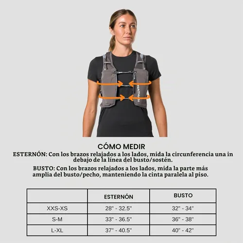 Vista 6 de Nathan - Chaleco de hidratación para mujer - Malla ligera, transpirable, 2 frascos de 14 oz, vejiga de 2 L, chaleco reflectante, Pinnacle Breeze