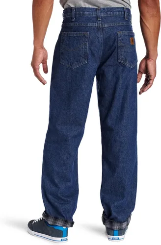Vista 2 de Carhartt mens Relaxed Fit Heavyweight Flannel-lined 5-pocket Jean