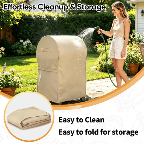 Vista 8 de NEXCOVER - Funda de parrilla, cubierta impermeable de 30 pulgadas, funda de parrilla de gas de 600D, resistente a los desgarros, a la decoloración