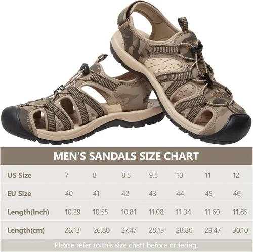 Vista 7 de CAMELSPORTS Sandalias de senderismo para hombre, puntera cerrada, sandalias de playa al aire libre, impermeables, deportivas para pescador, zapatos
