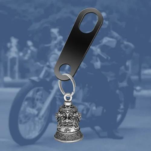 Vista 5 de Guardian Luck Bell Hanger - 4 perchas para bicicleta y motocicleta con 4 anillos divididos