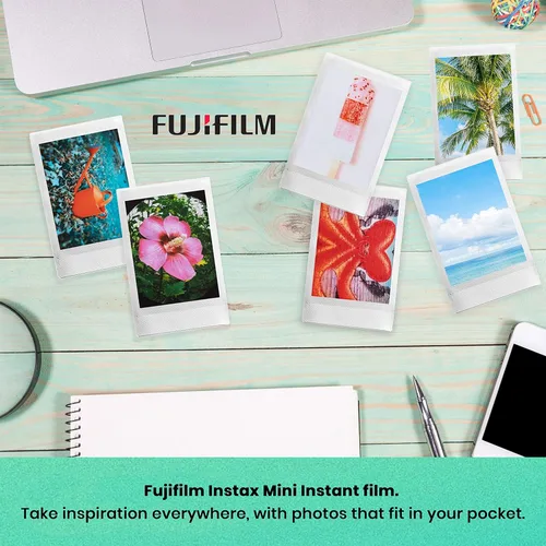 Vista 7 de Fujifilm INSTAX Mini 12 Cámara de Película Instantánea (Rosa Blossom) + Paquete de 10 Impresiones Fuji + Estuche Protector Rosa + Álbum de Fotos +