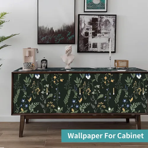 Vista 5 de Papel tapiz para despegar y pegar, papel tapiz floral bohemio de 17.5 x 78.7 pulgadas para dormitorio y baño, fácil de despegar, apto para inquilinos