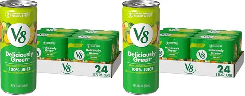 Vista 13 de V8 Deliciosamente verde 100% jugo de frutas y verduras, lata de 8 onzas líquidas (paquete de 6)