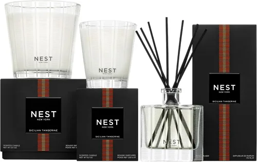 Vista 6 de NEST New York Vela clásica perfumada, mandarina siciliana, 8.1 onzas, tiempo de combustión de hasta 60 horas, recipiente de vidrio reutilizable