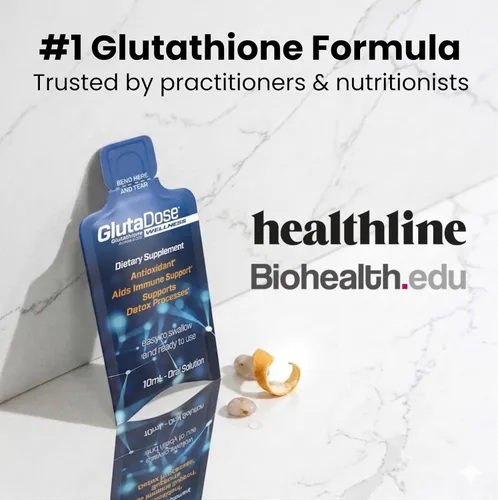 Vista 4 de GlutaDose Suplemento líquido de glutatión, L glutatión líquido con acerola y zinc, sabor natural a bayas de limón, fórmula antioxidante sin azúcar