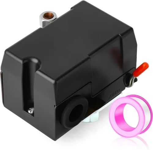 Vista 9 de MEANLIN MEASURE Válvula de control del interruptor de presión del compresor de aire 90-120 PSI 110V-240V piezas de repuesto de 1 vía con cinta