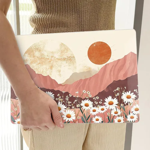 Vista 75 de TWOLSKOO Funda para MacBook Air de 13,3 pulgadas (versión antigua 2018-2021, modelos: M1 A2337, A2179, A1932) - Carcasa rígida con protector de Flor