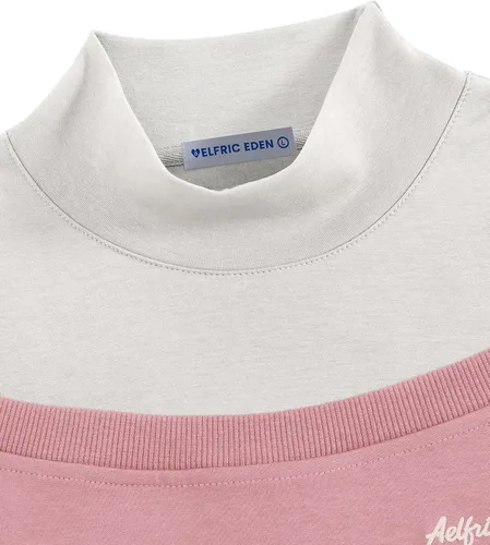 Vista 4 de Aelfric Eden Sudadera de cuello alto falso con hombros descubiertos para Rosa polvoriento