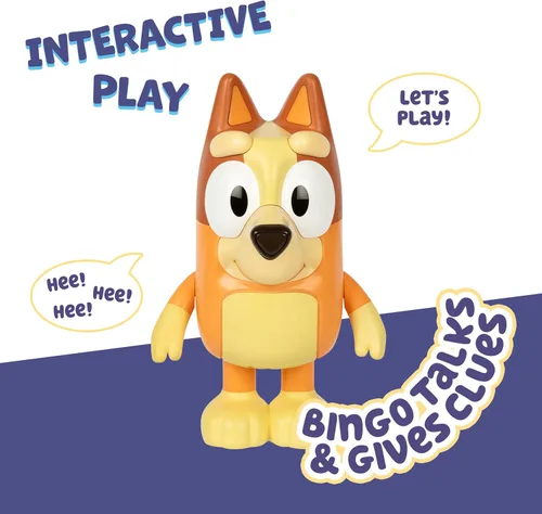Vista 3 de Bluey Game Hide and Seek Electronic Bingo Figure, Interactive Figurine Toys