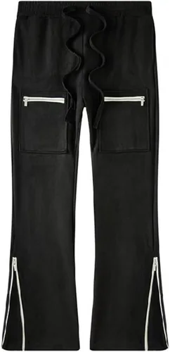Vista 43 de Pantalones deportivos de gamuza sintética para mujer, pantalones de baile acampanados para hombre