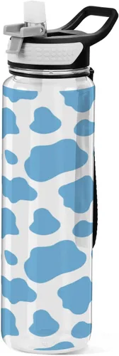 Vista 33 de Fustylead Amanita - Botella de agua de 32 onzas con popote, transparente a prueba de fugas, para mujeres y hombres, para deportes al aire libre