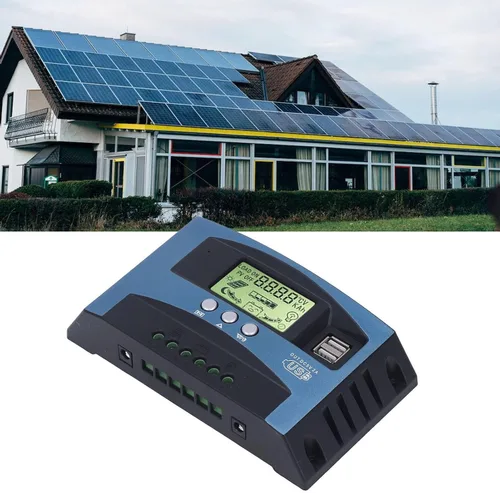 Vista 6 de Regulador solar, MPPT controlador solar fotovoltaico de seguimiento de carga de tubo MoS pantalla digital en tiempo real 12V 24V corto
