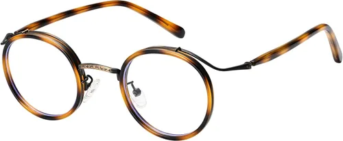 Vista 10 de Dollger Gafas redondas con bloqueo de luz azul, marcos retro con olor a Negro