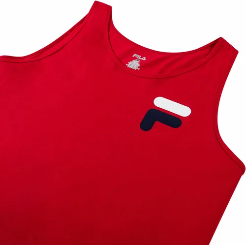 Vista 2 de Fila Camisetas musculares grandes y altas para hombre, camiseta sin mangas para hombre, entrenamiento y gimnasio, Blanco