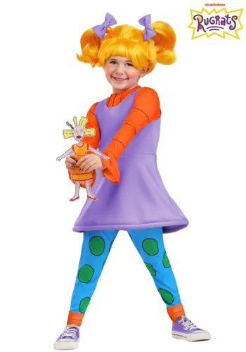 Vista 4 de Disfraz de Niña Angelica Toddler de Nickelodeon Rugrats Multicolor