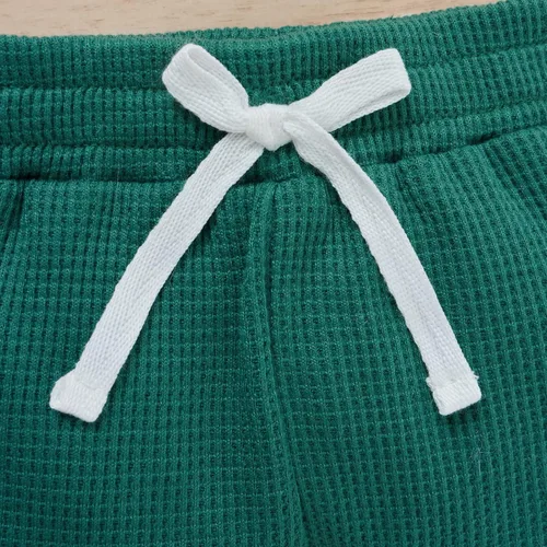 Vista 5 de Conjunto de 2 piezas acanaladas de 2 piezas para bebé recién nacido unisex para otoño e invierno
